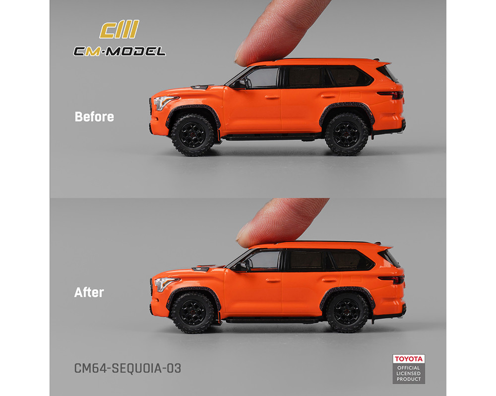 1/64 CM Model Toyota Sequoia TRD Pro (Solar Octane Orange) Diecast