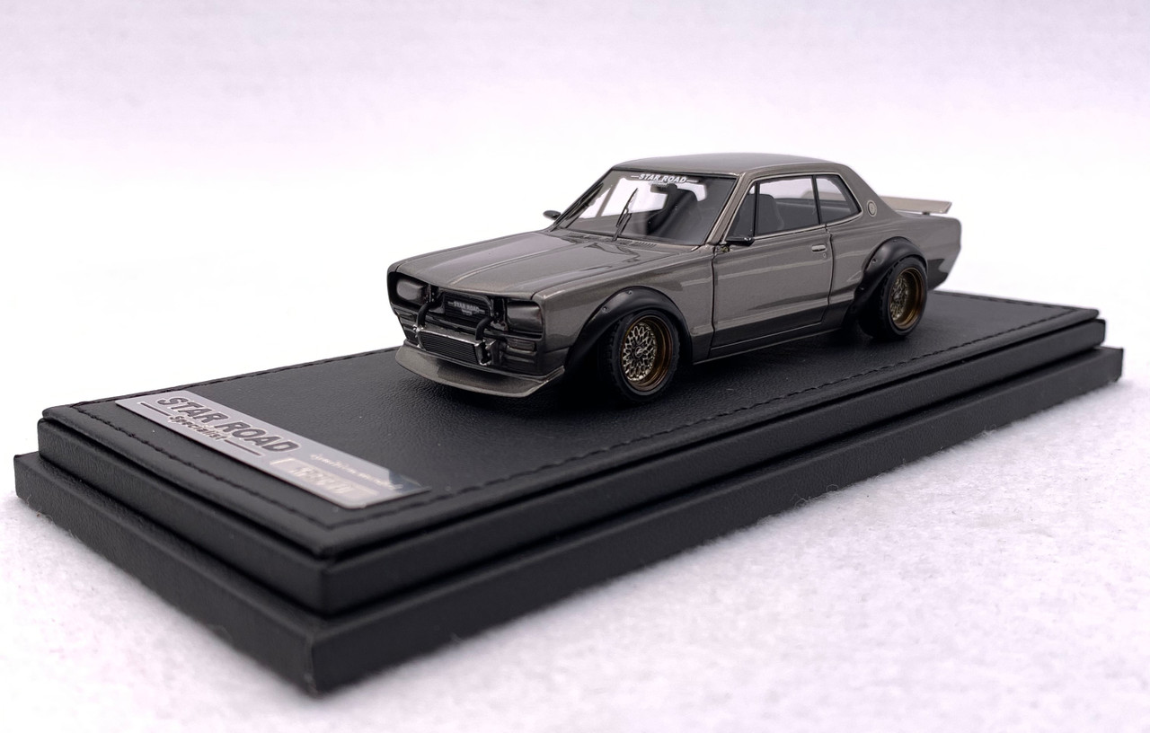 1/43 IG Ignition Model Nissan Skyline 2000 GT-R GTR (KPGC10) STAR ROAD  (Dark Silver) Car Model