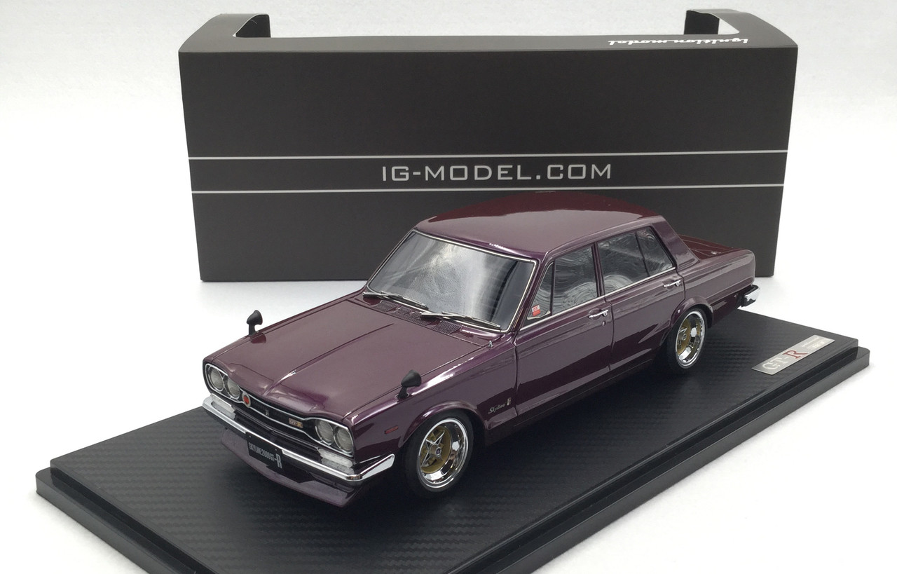 1/18 IG Ignition Model Nissan Skyline 2000 GT-R GTR (PGC10) (Purple) Car Model