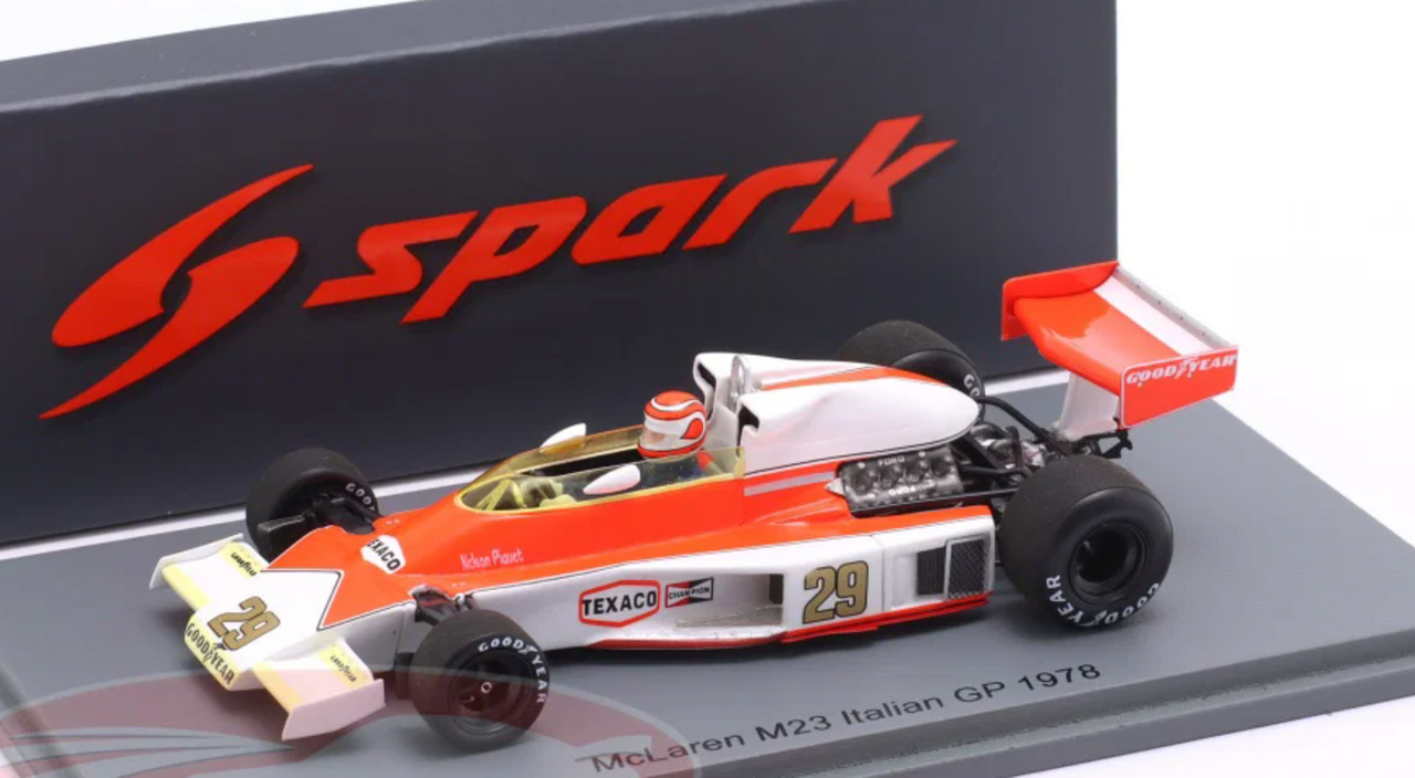 1/43 Spark 1978 Formula 1 McLaren M23 No.29 Italian GP 1978 Nelson Piquet Car Model