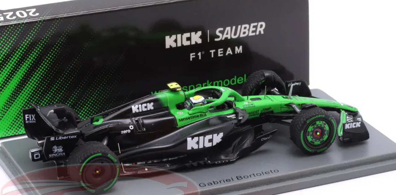 1/43 Spark 2025 Formula 1 Kick Sauber Stake F1 Team Kick Sauber #5 Gabriel Bortoleto Car Model