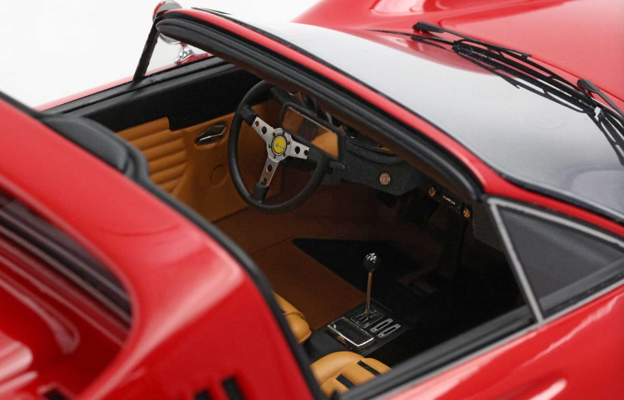 1/18 BBR 1972 Ferrari Dino 246 GTS (Rosso Corsa 322 with Beige interior) Car Model Limited 46 Pieces