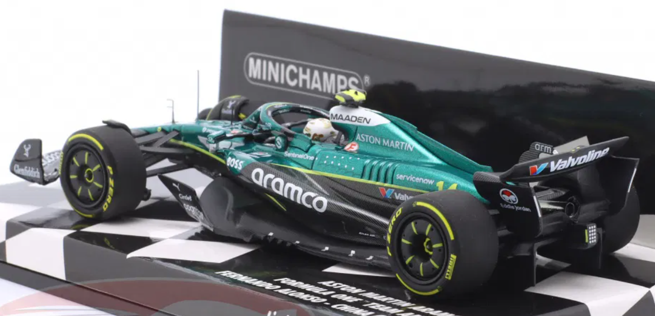 1/43 Minichamps 2025 Formula 1 China GP Aston Martin Aramco F1 Team AMR25 #14 Fernando Alonso Car Model