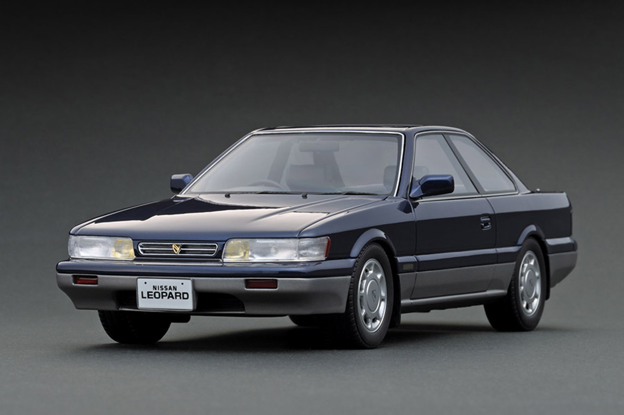 1/18 IG Ignition Model Nissan Leopard (F31) Ultima V30TWINCAM TURBO Dark Blue w/ Silver Rims Car Model