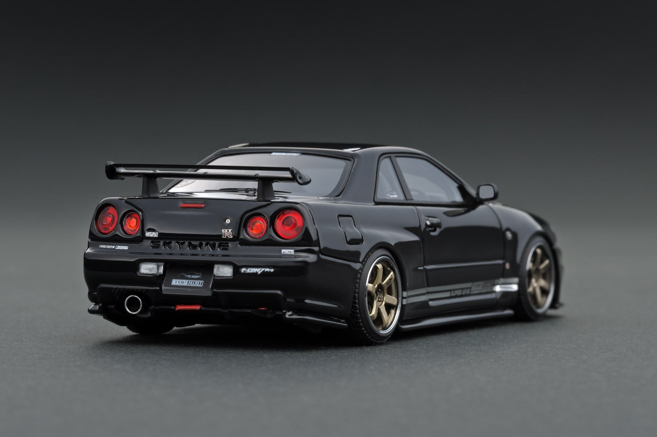 1/43 IG Ignition Model Nissan Skyline TOP SECRET GT-R GTR (BNR34) Black Car Model