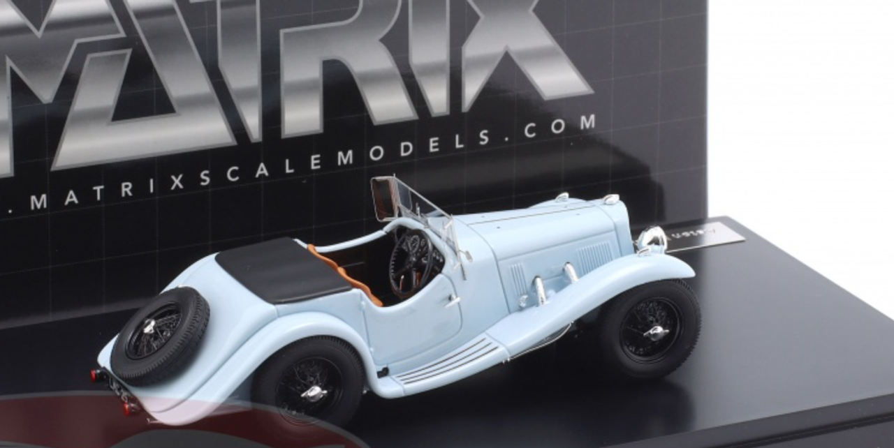 1/43 Matrix 1938 Aston Martin 15-98 2/4 Passenger (Light Blue Grey) Car Model