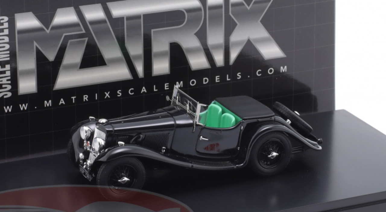 1/43 Matrix 1938 Aston Martin 15-98 2/4 Passenger (Black) Car Model