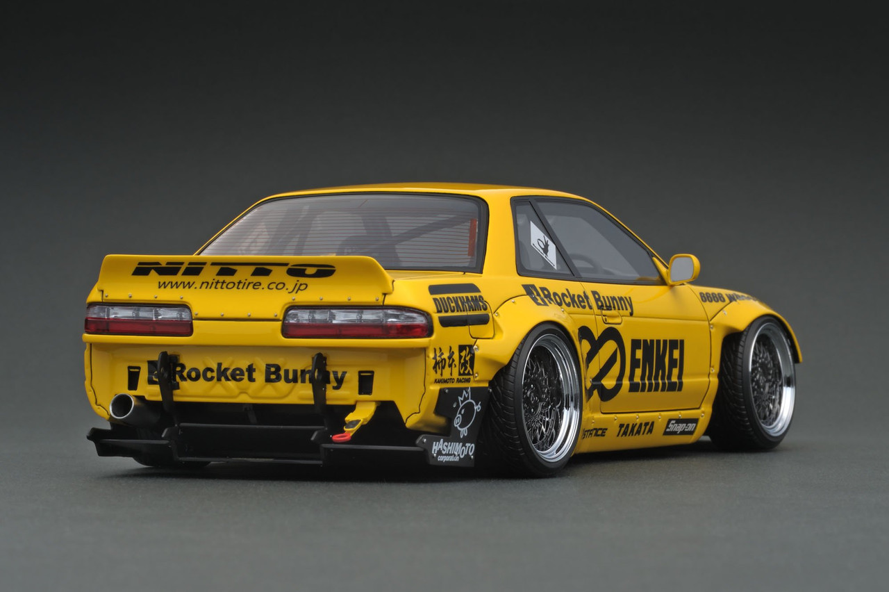 1/18 IG Ignition Model Nissan Silvia Rocket Bunny S13 V2 (Yellow