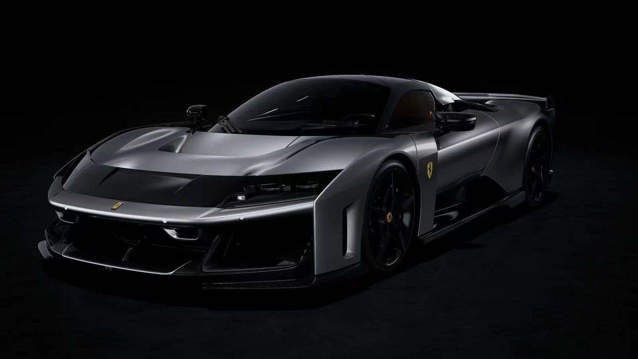 1/64 HH Model Ferrari F80 (Aluminum Lucido Silver Grey) Car Model