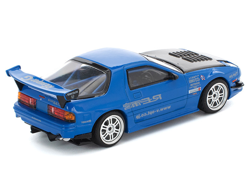 1/64 Poprace Mazda RX-7 RX7 (FC3S) Reamemiya (Blue) Diecast Car Model