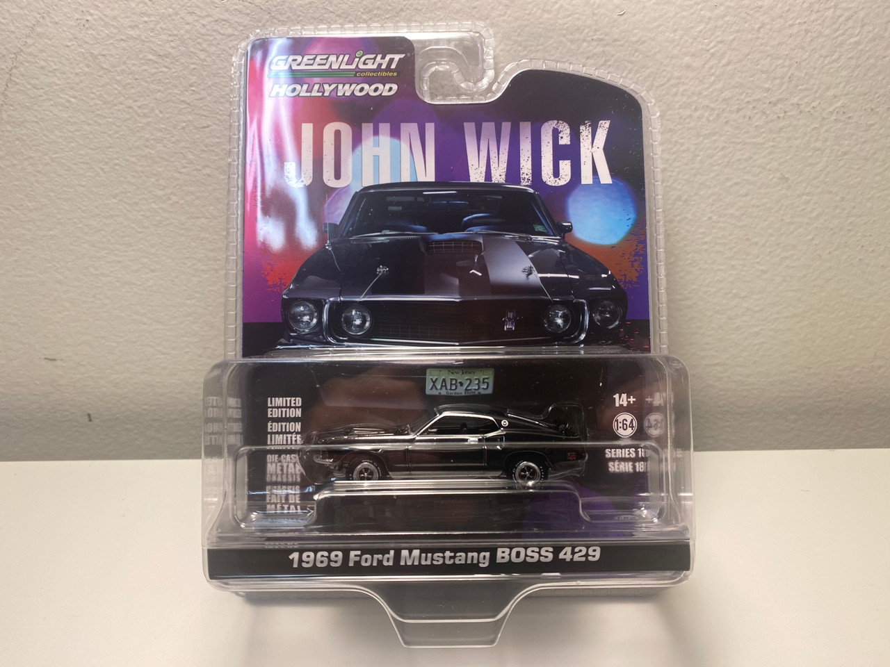 CHASE CAR 1/64 Greenlight 1969 Ford Mustang Boss 429 