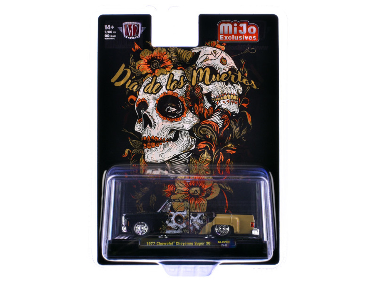 MINI GT ウェスタン スター \"Dia De Los Muertos\" 1973 Chevrolet Custom Deluxe 10 Pickup Truck with Bed Cover