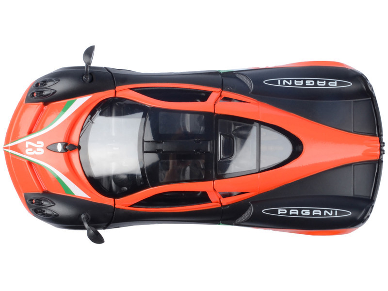 Pagani Huayra #23 Orange and Black with Stripes 