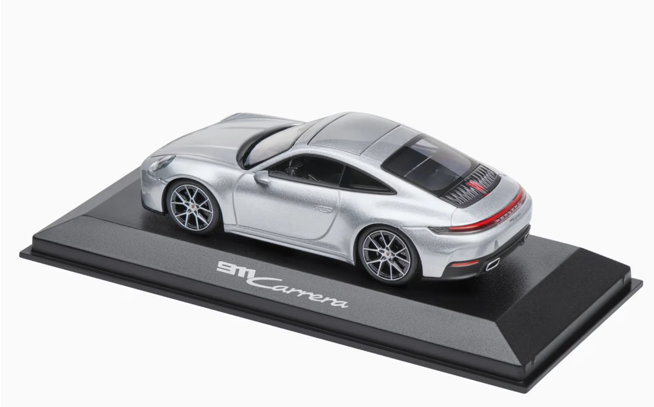 1/43 Dealer Edition 2024 Porsche 911 (992.2) Carrera Coupe (GT Silver Metallic) Car Model