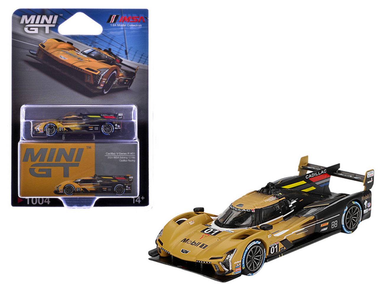 1/64 Mini GT 2024 Cadillac V-Series.R #01 Cadillac Racing 2024 IMSA Sebring12 Hrs Diecast Car Model