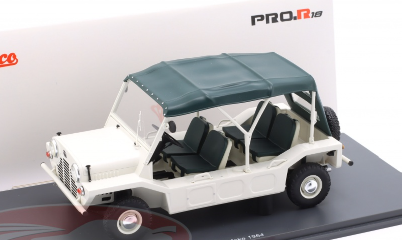 1/18 Schuco 1964 Mini Moke (White & Green) Car Model