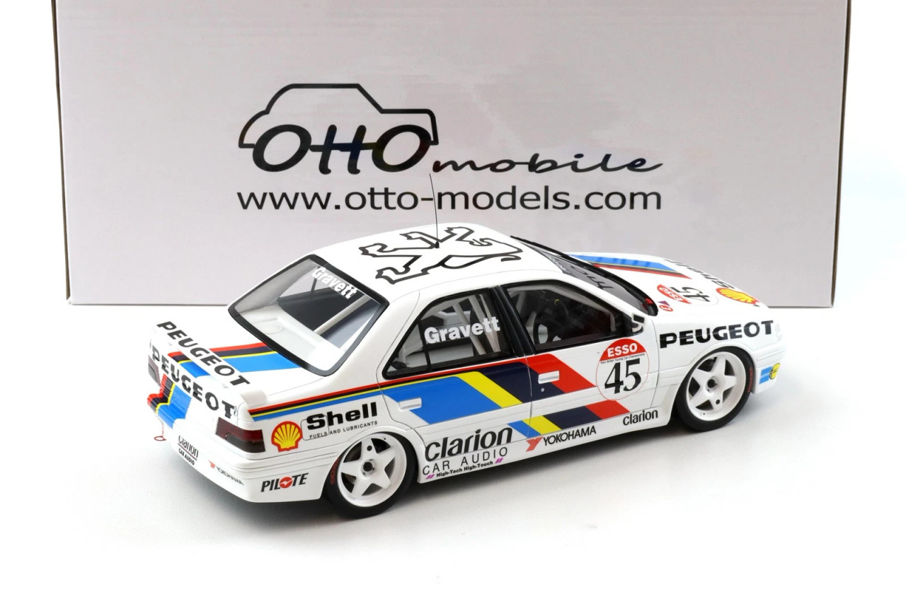OTTO 1/18 プジョー 405 Mi16 #45 BTCC 1992 1/18 OTTO 1992 Peugeot 405 MI16 BTCC #45 R. Gravett Car