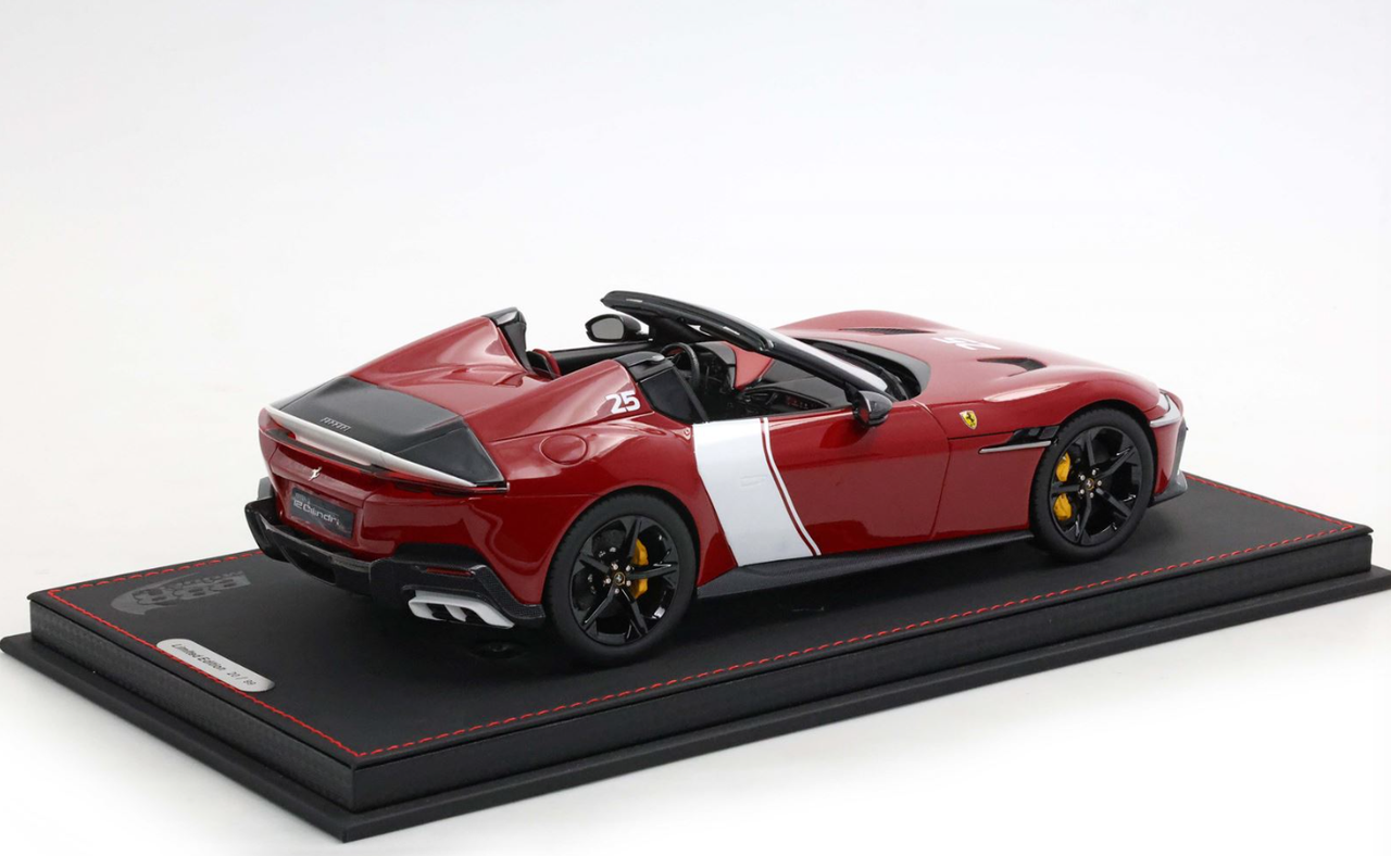 1/18 BBR Ferrari 12 Cilindri Spider (Rosso Gloss Red Racing 2025) Car Model