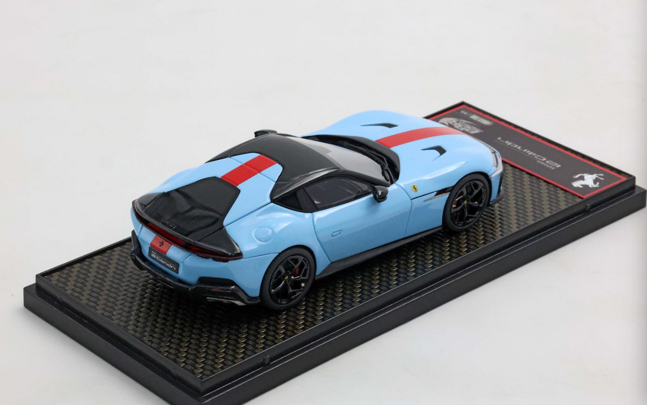 1/43 BBR Ferrari 12 Cilindri Spider (Blue La Plata with Red stripe) Car Model