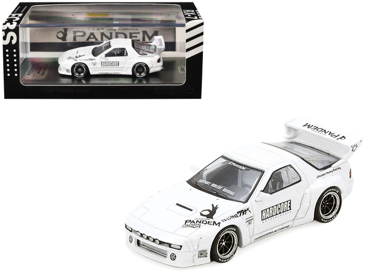 イノモデル 1/64 マツダ RX7 パンデム FD3S FC3S 2台セット イノモデル 1/64 マツダ RX7 (FC3S) パンデム エアロ ワイド