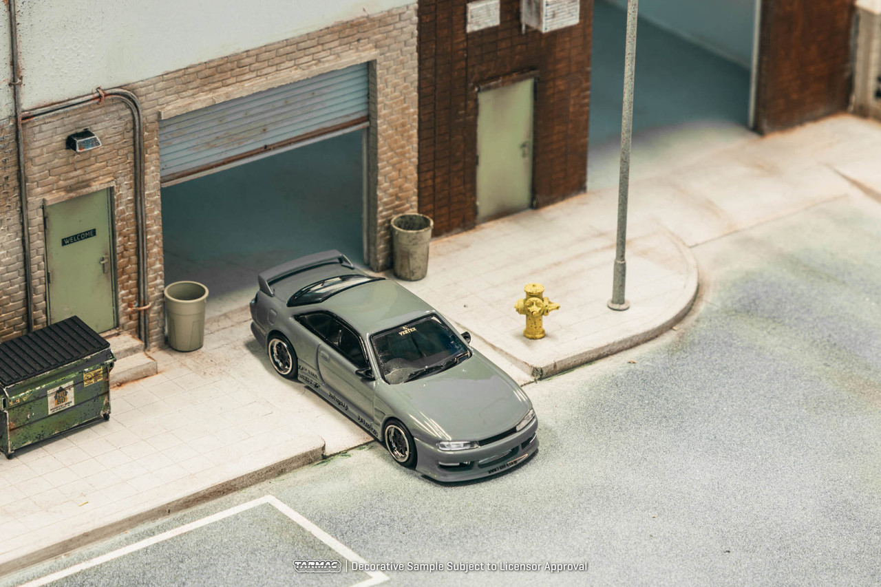 1/64 Tarmac Works Nissan VERTEX Silvia (S14) (Grey) Diecast Car