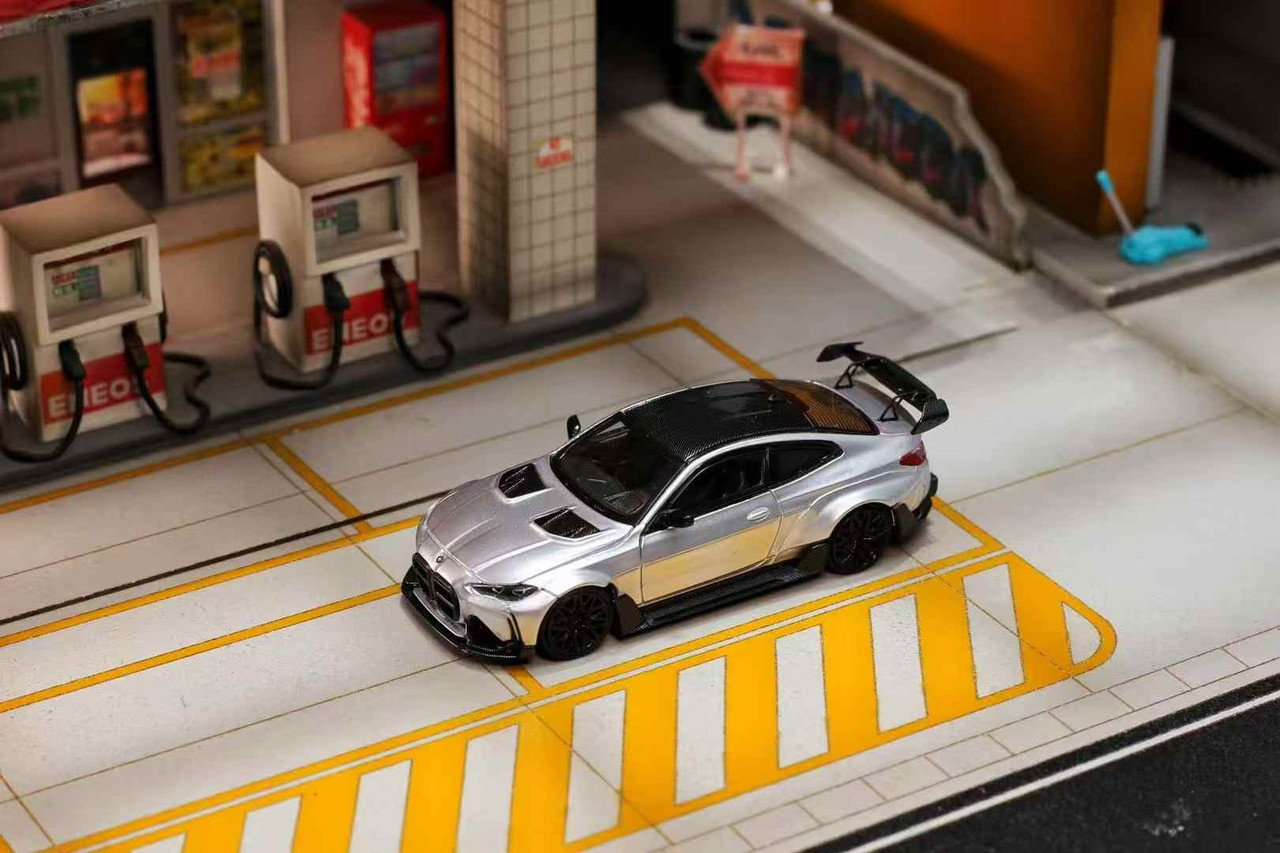 1/64 SW BMW M4 G82 Adro Body Kit Widebody (Silver) Diecast Car