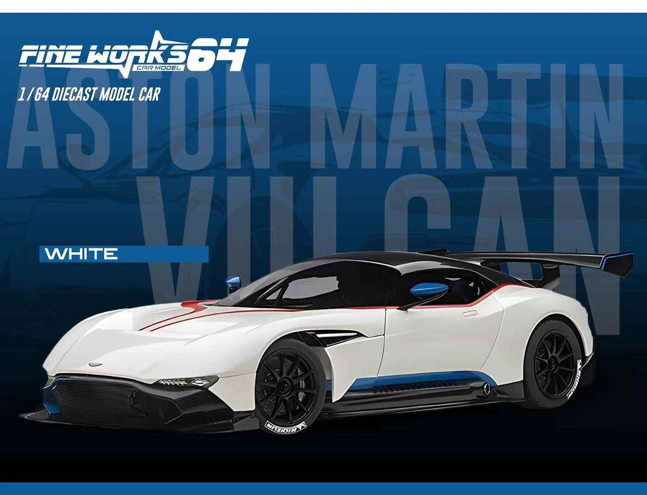 1/64 Fine Work Aston Martin Vulcan (White) Diecast Car Model