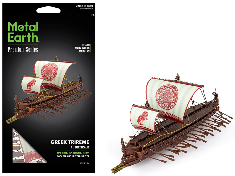 ＊t＊ Model Kit Greek Trireme Warship (Expert Difficulty) Steel Model by