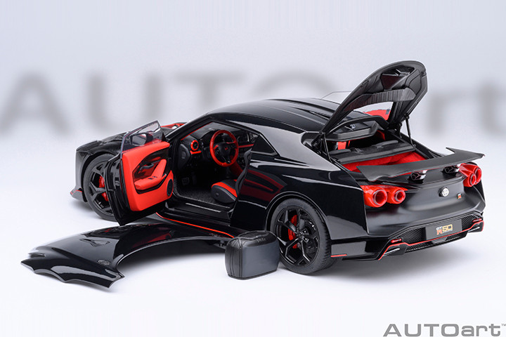 【飾磨店】 中古 1/18 NISSAN GT-R50 by ITALDESIGN (ブラック×マット・ブラック) 「オートアート・コンポジットモデルシリーズ」 1/18 AUTOart Nissan GT-R50 By Italdesign (Black) Car Model
