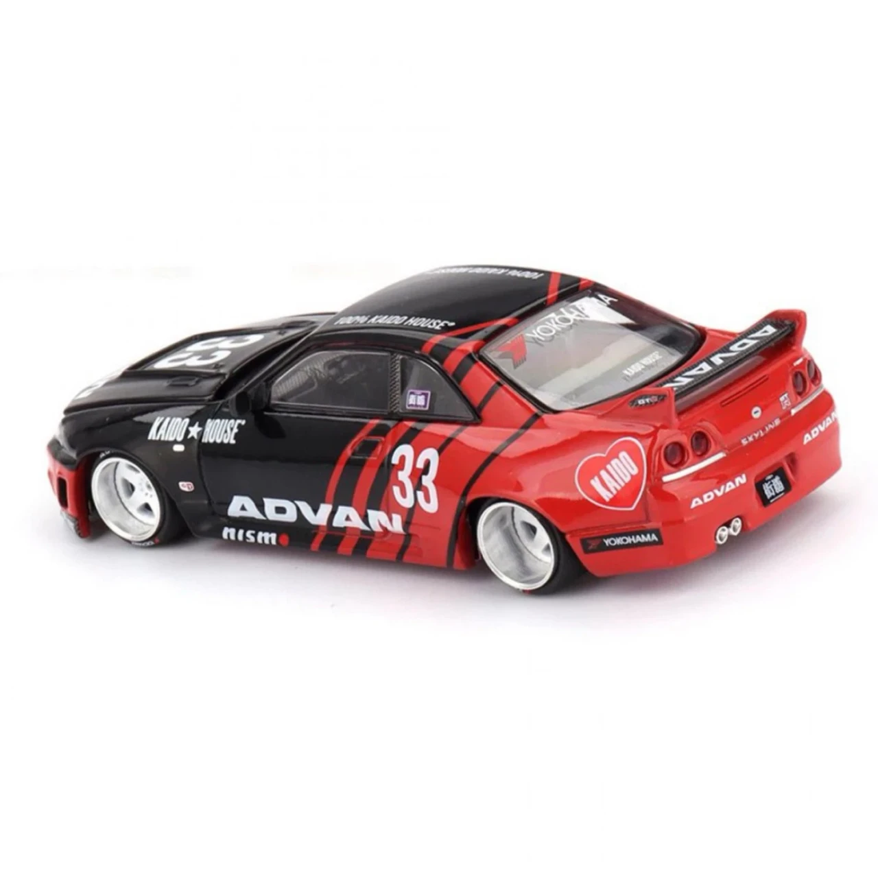 1/64 Kaido House Nissan Skyline GT-R (R33) Kaido Works ADVAN China Edition Diecast Car Model