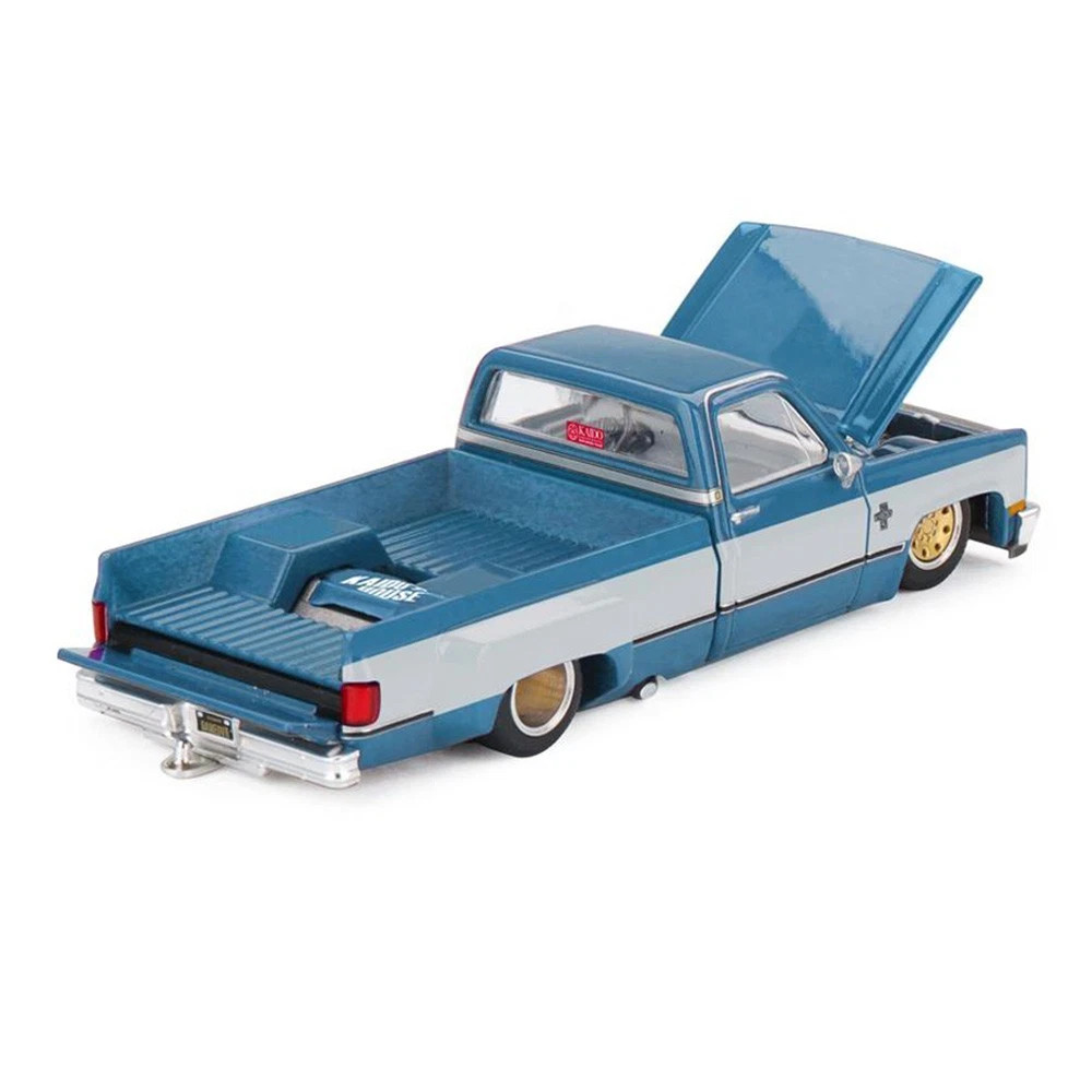 1/64 Kaido House Chevrolet Silverado Dually Vintage Spec V1 China Edition (Blue) Diecast Car Model