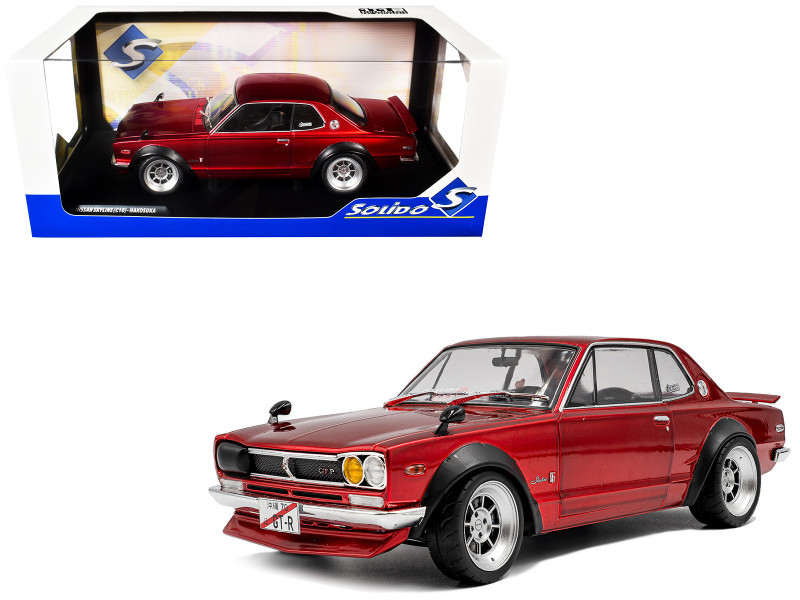 1/18 Solido 1970 Nissan Skyline C10 Hakosuka Solido Works (Red Metallic) Diecast Car Model
