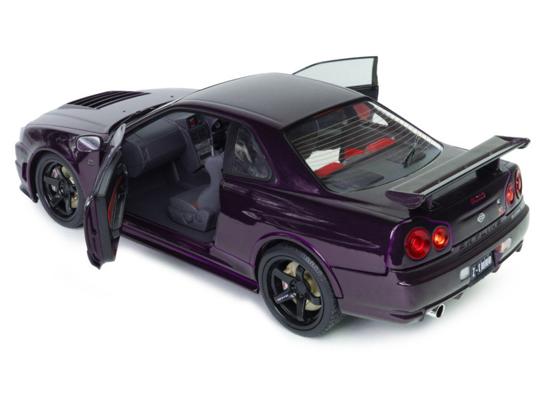 1/18 Solido 1999 Nissan Skyline GT-R GTR R34 Z-Tune (Midnight Purple) Diecast Car Model