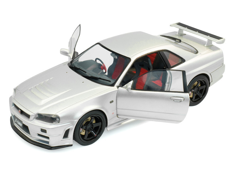 1/18 Solido 1999 Nissan Skyline GT-R GTR R34 Z-Tune (Silver) Diecast Car Model