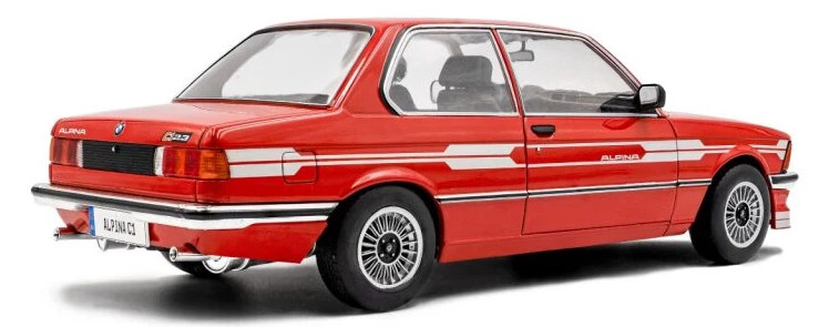 a 1/18 Solido 1980 BMW Alpina E21 C1 2.3 (Red) Diecast Car Model