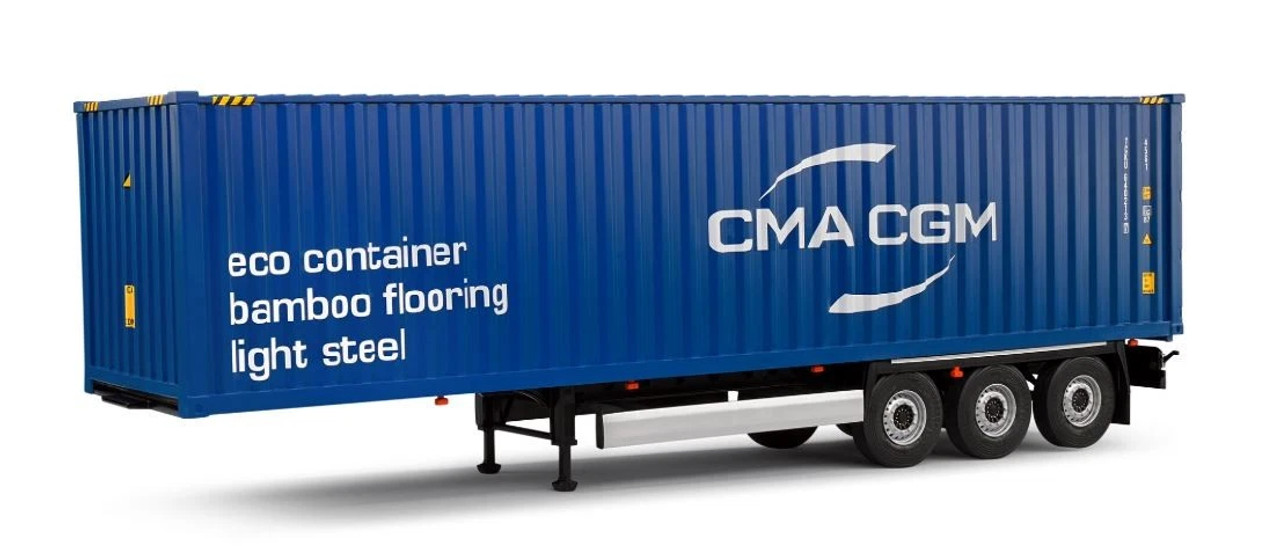 1/24 Solido 2024 Container Trailer Blue Diecast Model