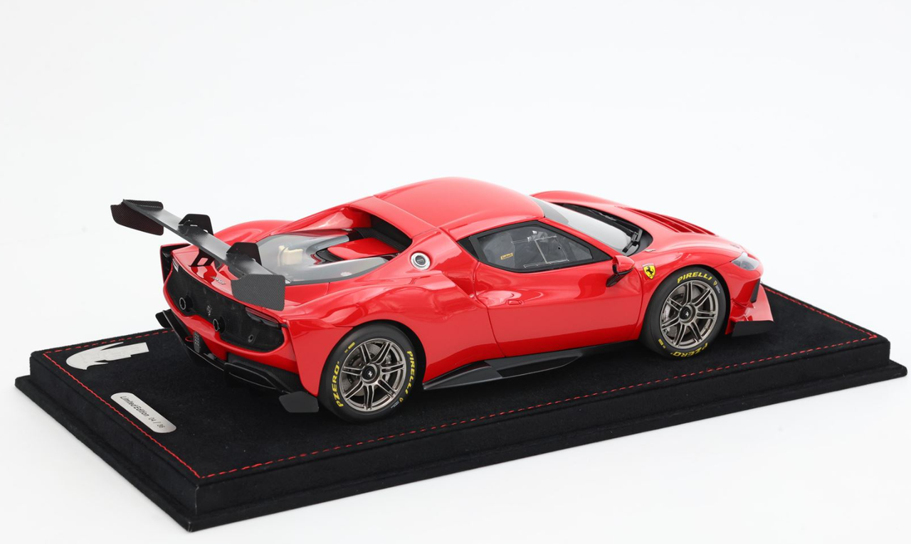 1/18 BBR Ferrari 296 Challenge (Rosso Corsa 322 Red) Car Model Limited 36 Pieces