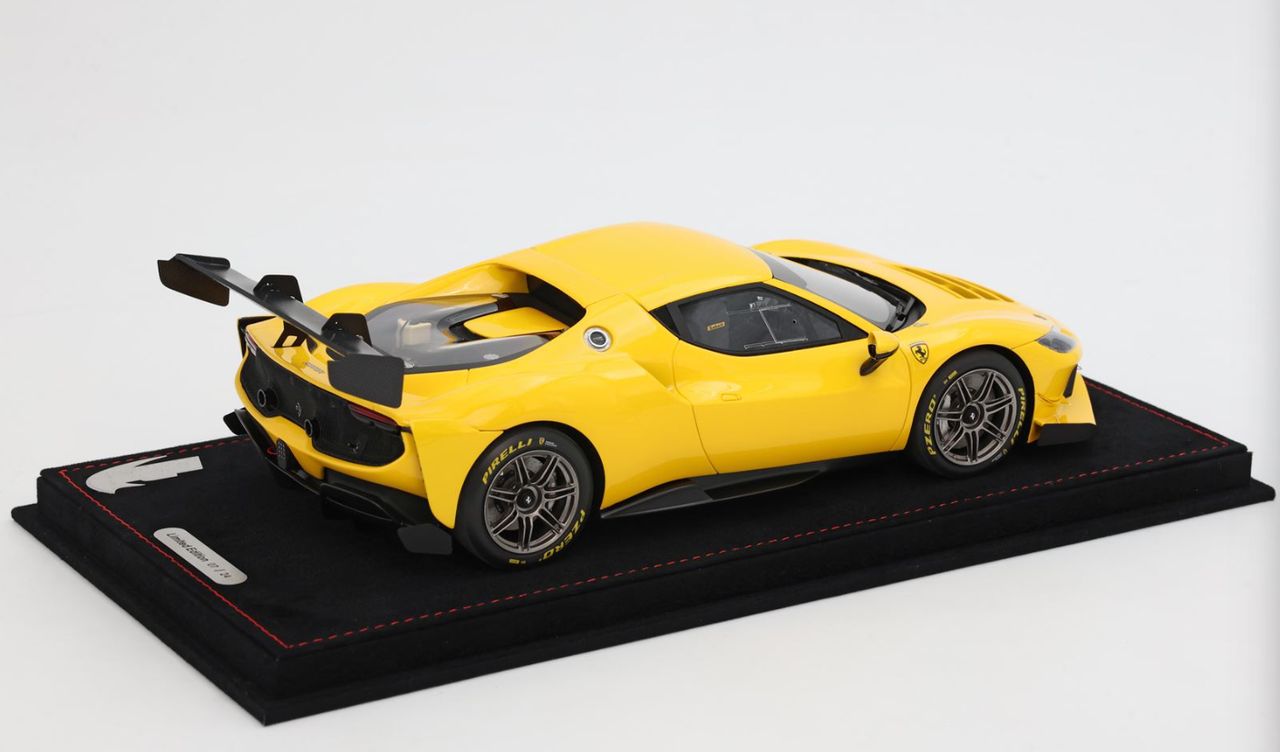 1/18 BBR Ferrari 296 Challenge (Modena Yellow) Car Model Limited 24 Pieces