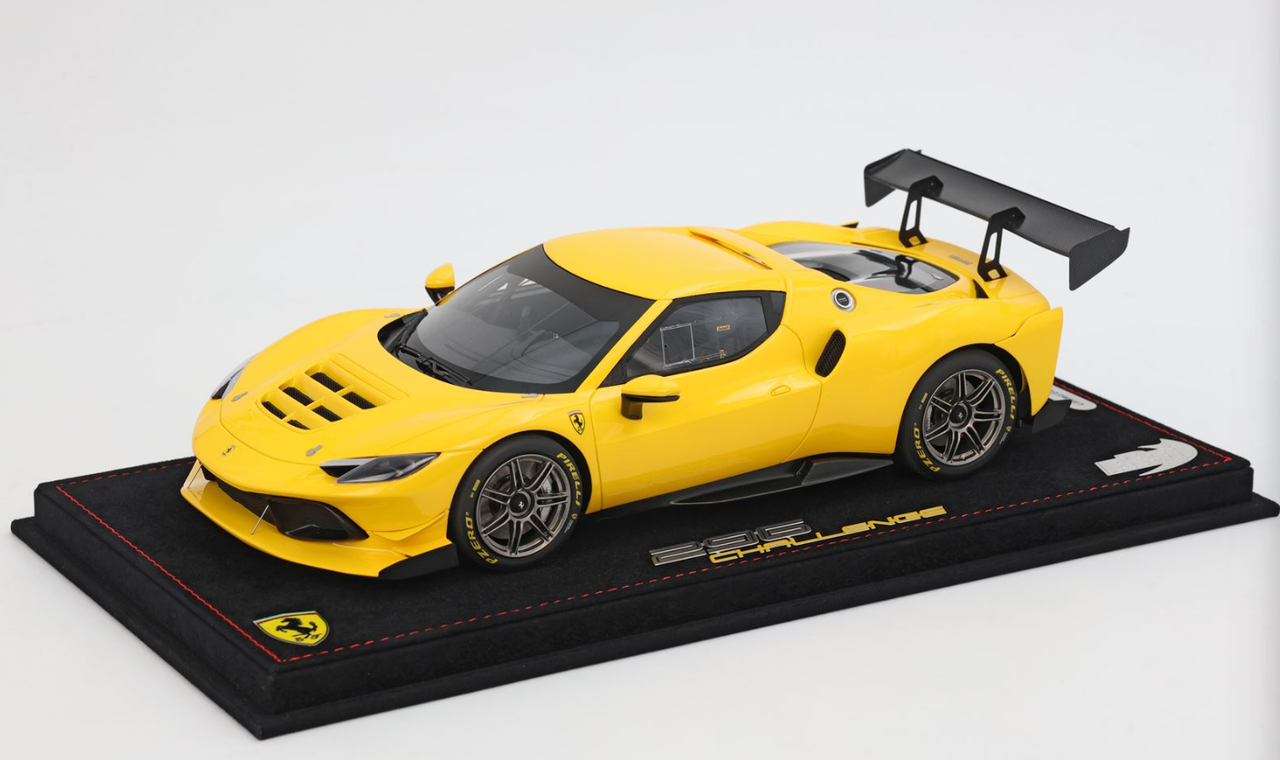 1/18 BBR Ferrari 296 Challenge (Modena Yellow) Car Model Limited 24 Pieces