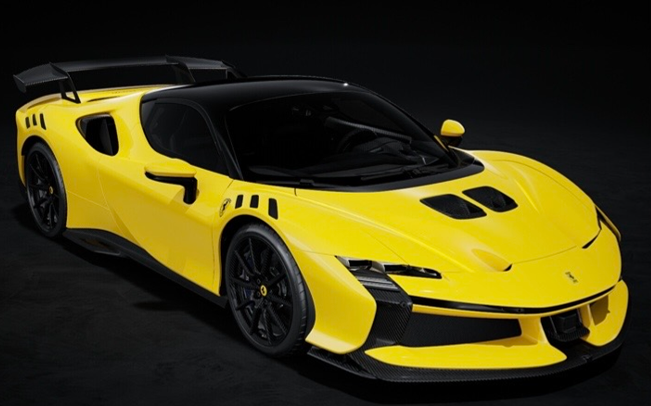 1/64 HH Model Ferrari SF90 XX Stradale (Giallo Modena Yellow) Car Model