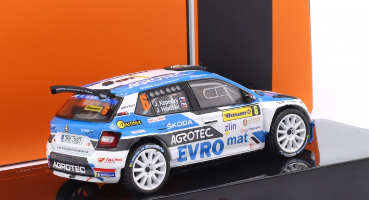 1/43 Ixo 2021 Skoda Fabia Rally2 Evo #6 Winner Braum Czech Rallye Agrotec Škoda Rally Team Jan Kopecký, Jan Hloušek Car Model