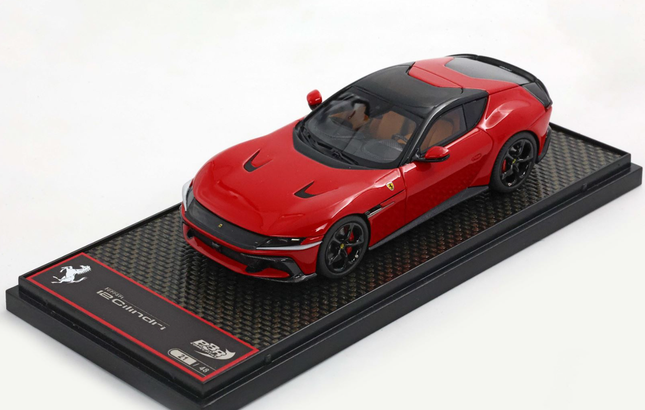 1/43 BBR Ferrari 12 Cilindri Coupe (Red Corsa) with Red Calipers Car Model