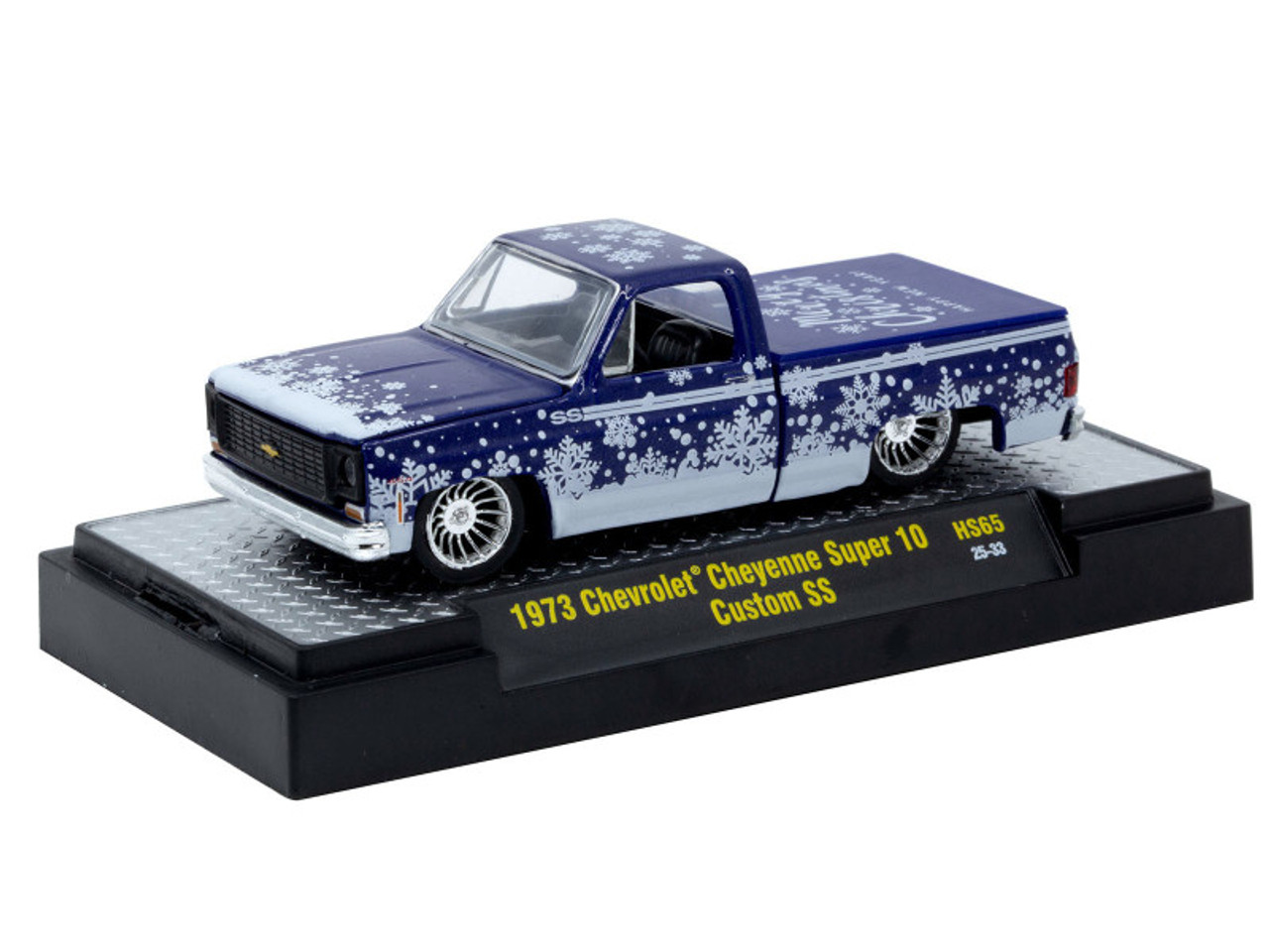 1/64 M2 Machines 1973 Chevrolet Cheyenne Super 10 Custom SS “SS454” Holiday Edition Diecast Car Model