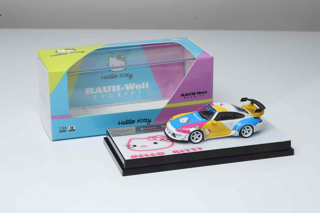 1/64 DEcode Porsche 911 993 RWB (Hello Kitty) Diecast Car