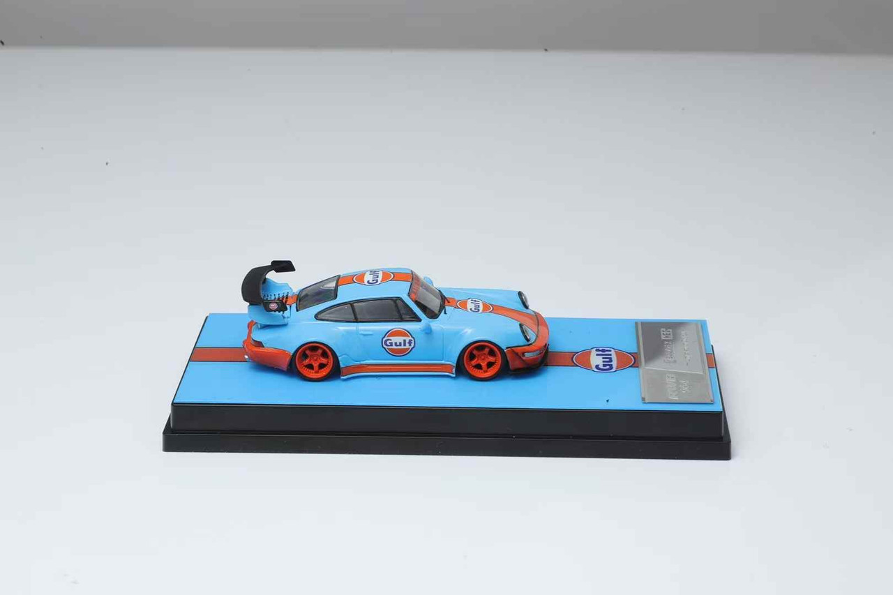 ロイヤル 1/64 DEcode Porsche 911 993 RWB (Gulf) Diecast Car Model