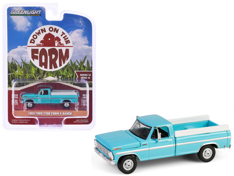 Noir Edge Collection -CHAINSAW MAN- ×9箱 1969 Ford F-250 Farm & Ranch Special Pickup Truck Reef Aqua Blue