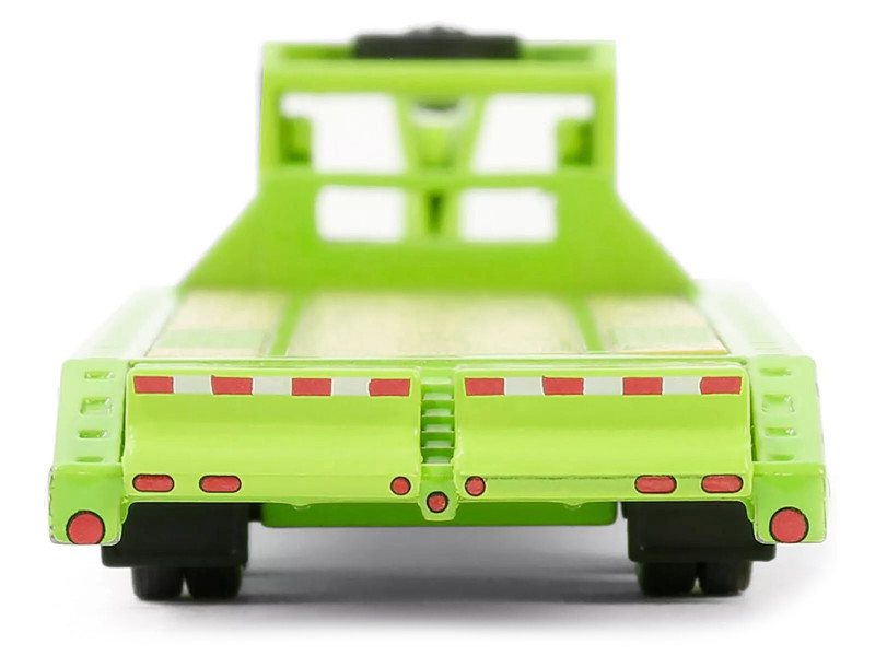Gooseneck Trailer Lime Green with Red and White Conspicuity
