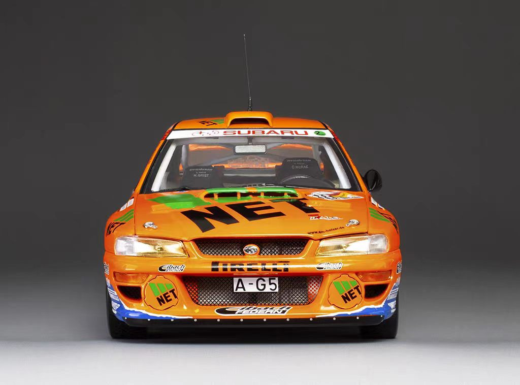 1/18 Sunstar 1999 Subaru Impreza S5 WRC '97 #1 A.Kremer, F.Berßen Winner ADAC Rallye Deutschland 1999 Diecast Car Model