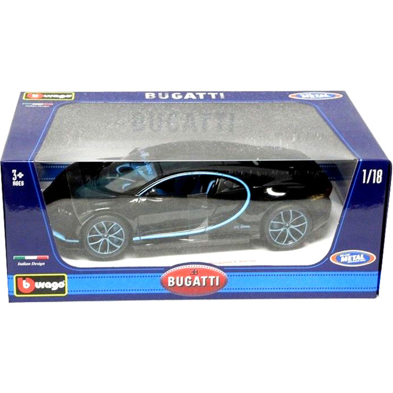 1/18 Bburago Bugatti Chiron 42 Edition (Black) Diecast Car Model