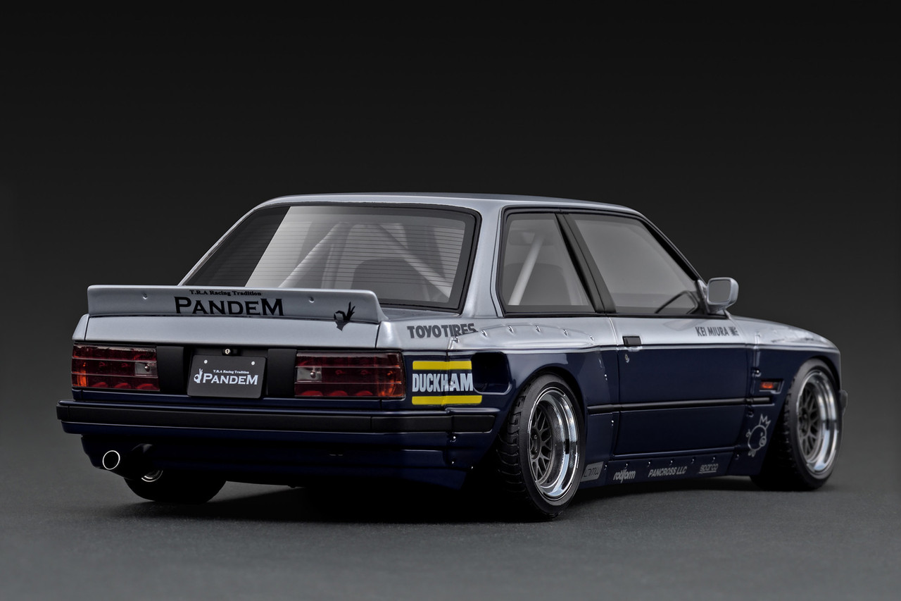 1/18 イグニッションモデル PANDEM BMW E30 M3 E30 銀 1/18 Ignition Model BMW E30 PANDEM 30 (Silver & Blue) Car Model